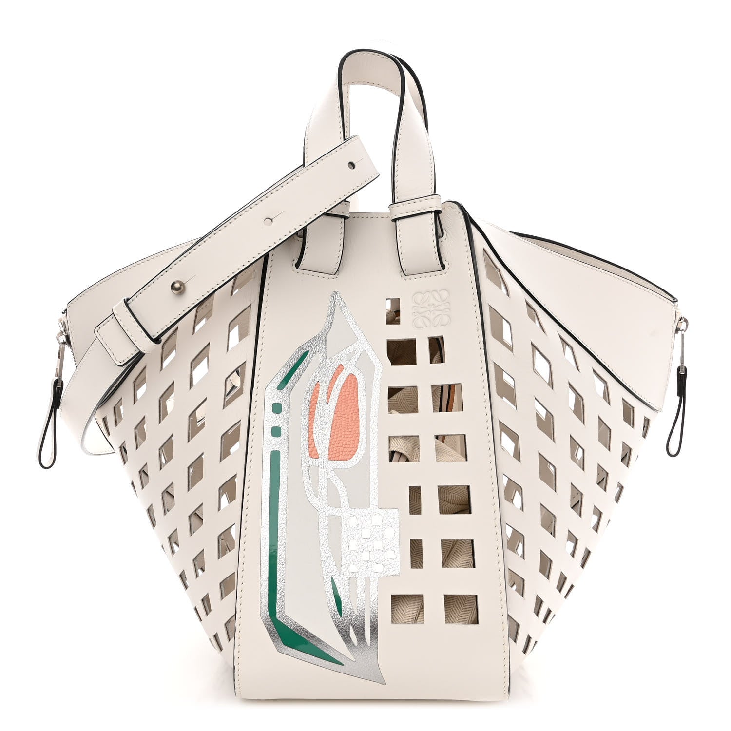 Loewe Calfskin Medium Tulip Hammock Shoulder Bag White 1 of 11
