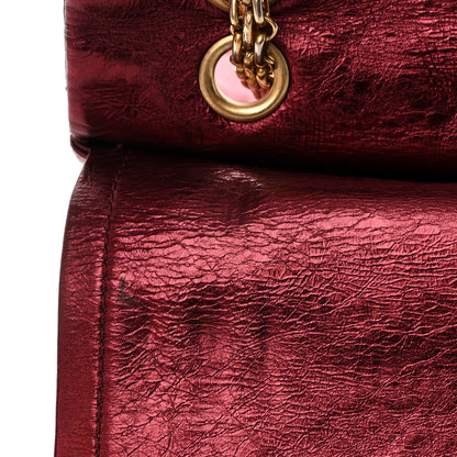 Chanel Metallic Aged Calfskin Quilted 2.55 Reissue 227 Flap Dark Red 14 of 15