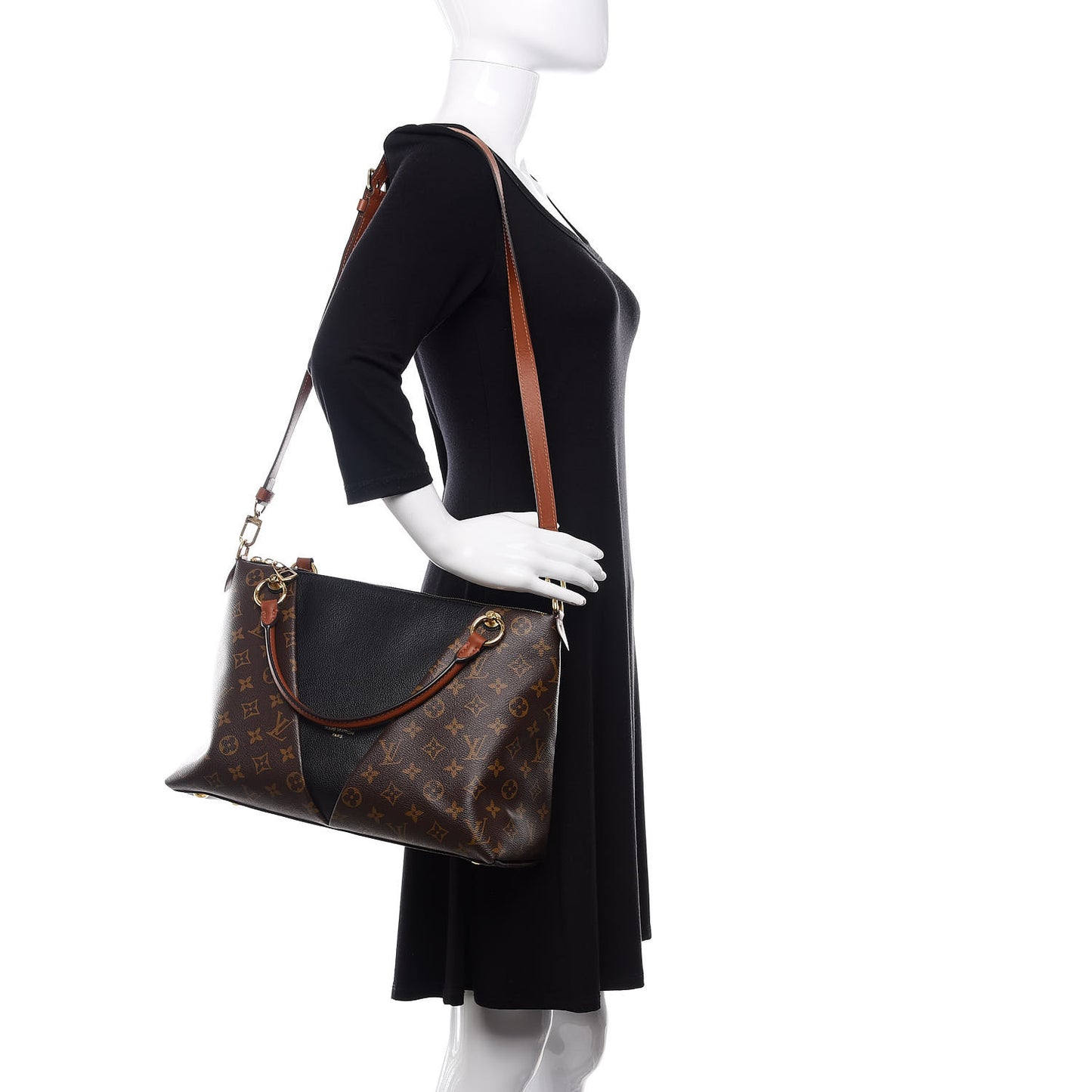 Monogram V Tote MM Black