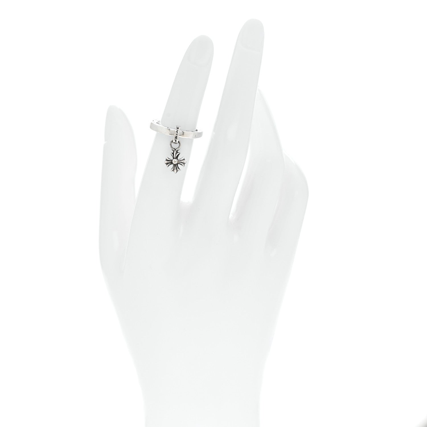 Chrome Hearts Sterling Silver Cross Celtic Charm Ring 51 5.75 2 of 5