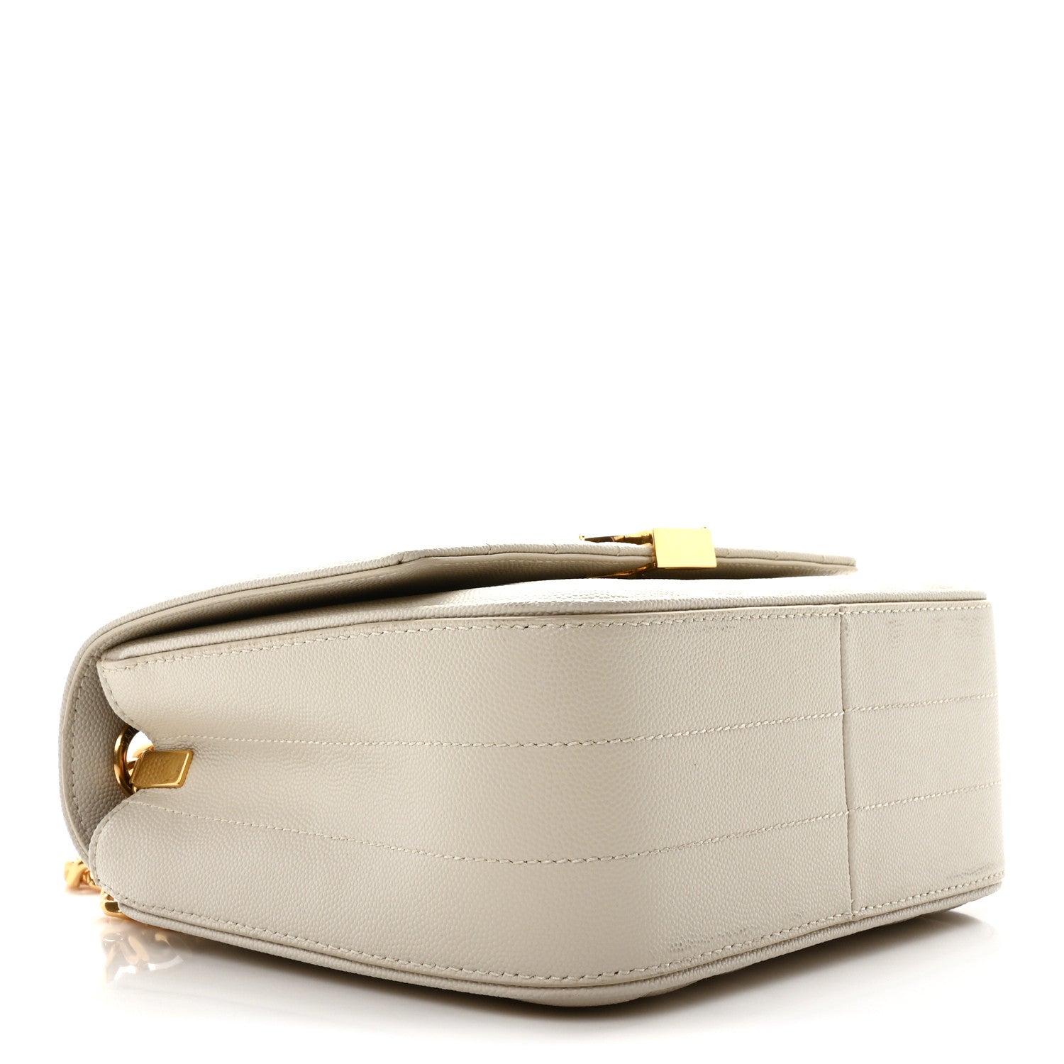 Saint Laurent Grain De Poudre Matelasse Monogram Medium Vicky Chain Bag Crema Soft 4 of 10