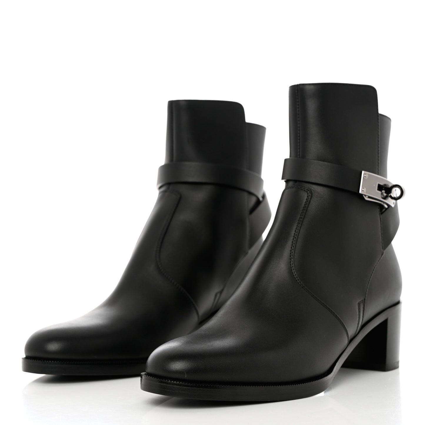 Calfskin Frenchie 50 Ankle Boots 36 Black