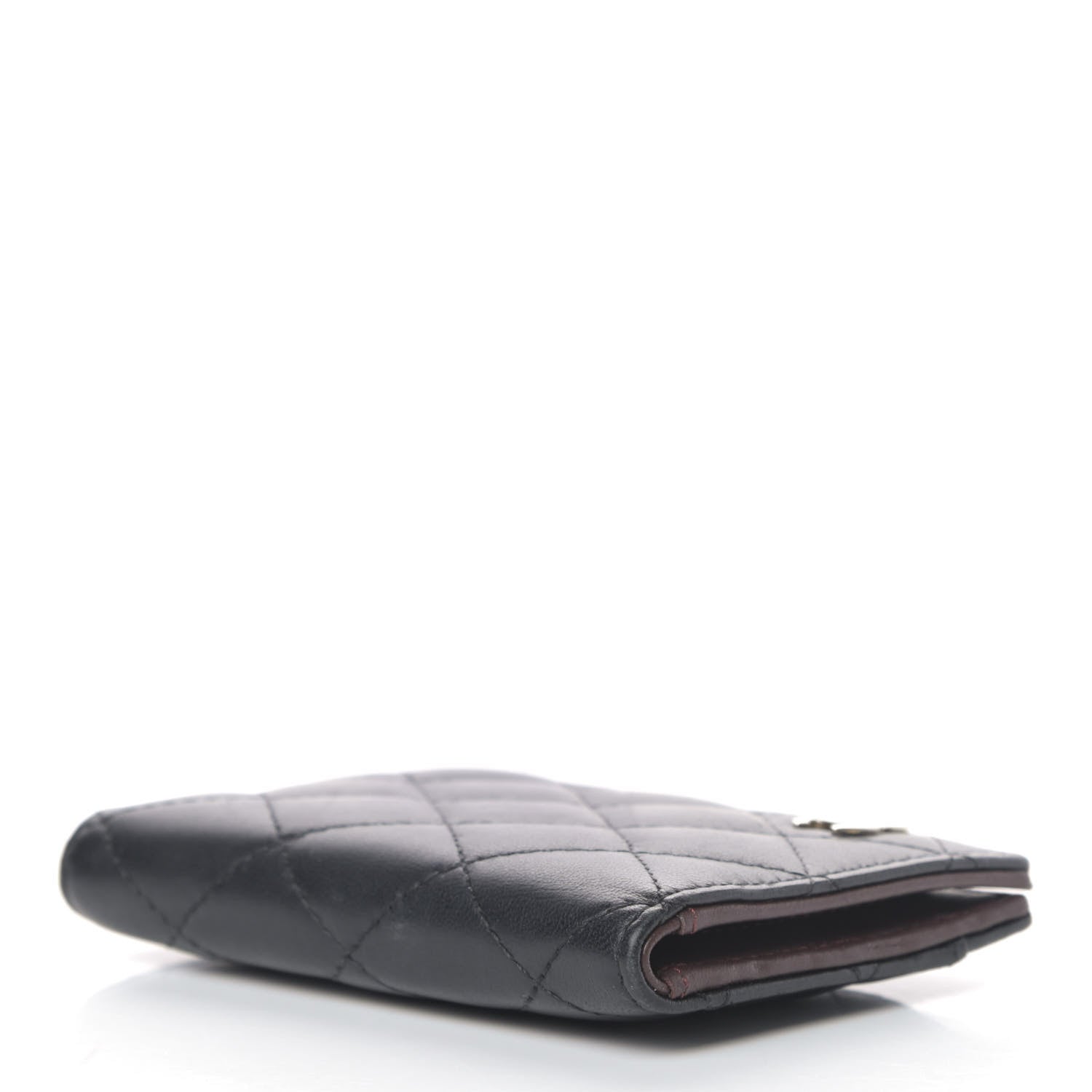 Chanel Lambskin Quilted Card Holder Wallet Black 4 of 5