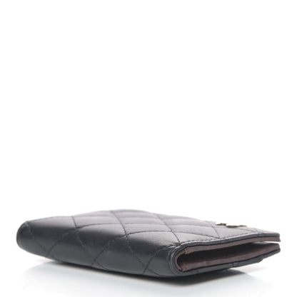 Chanel Lambskin Quilted Card Holder Wallet Black 4 of 5