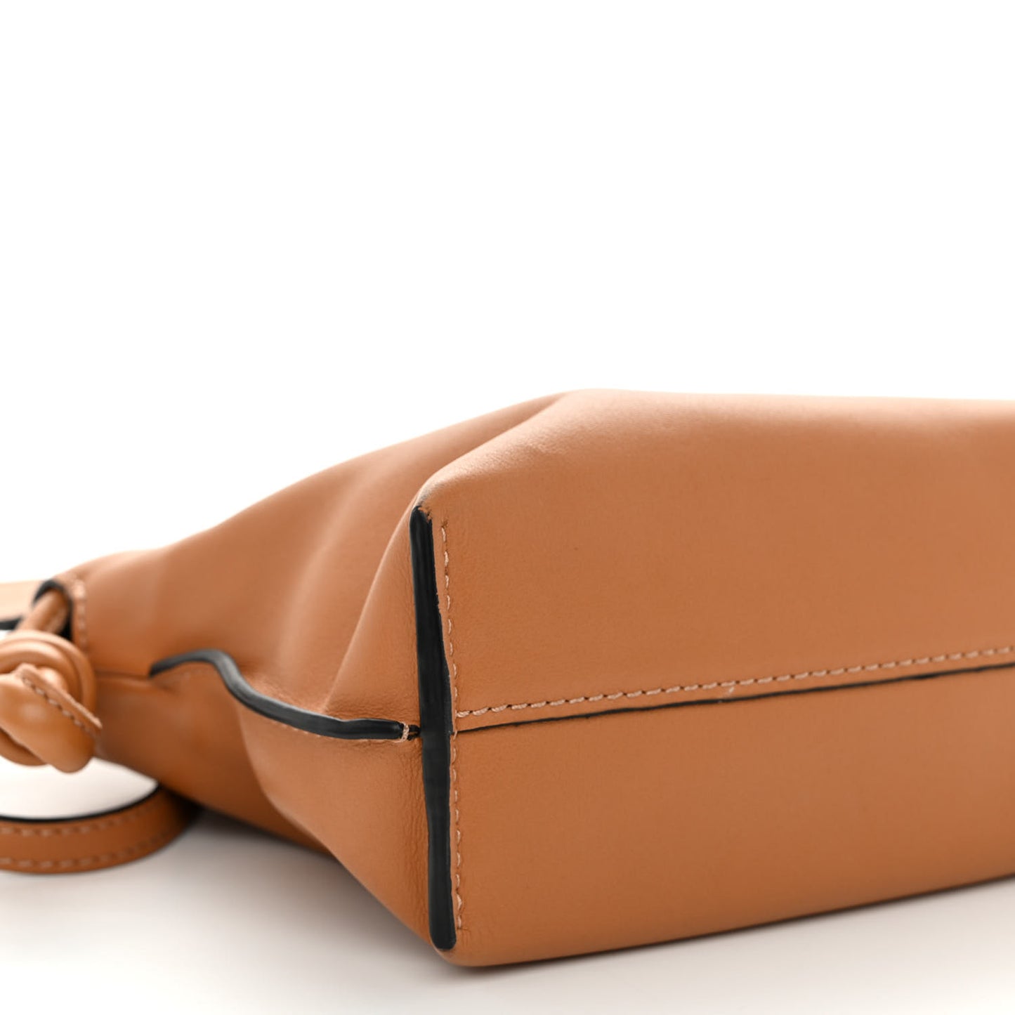 Calfskin Mini Flamenco Knot Clutch Warm Desert