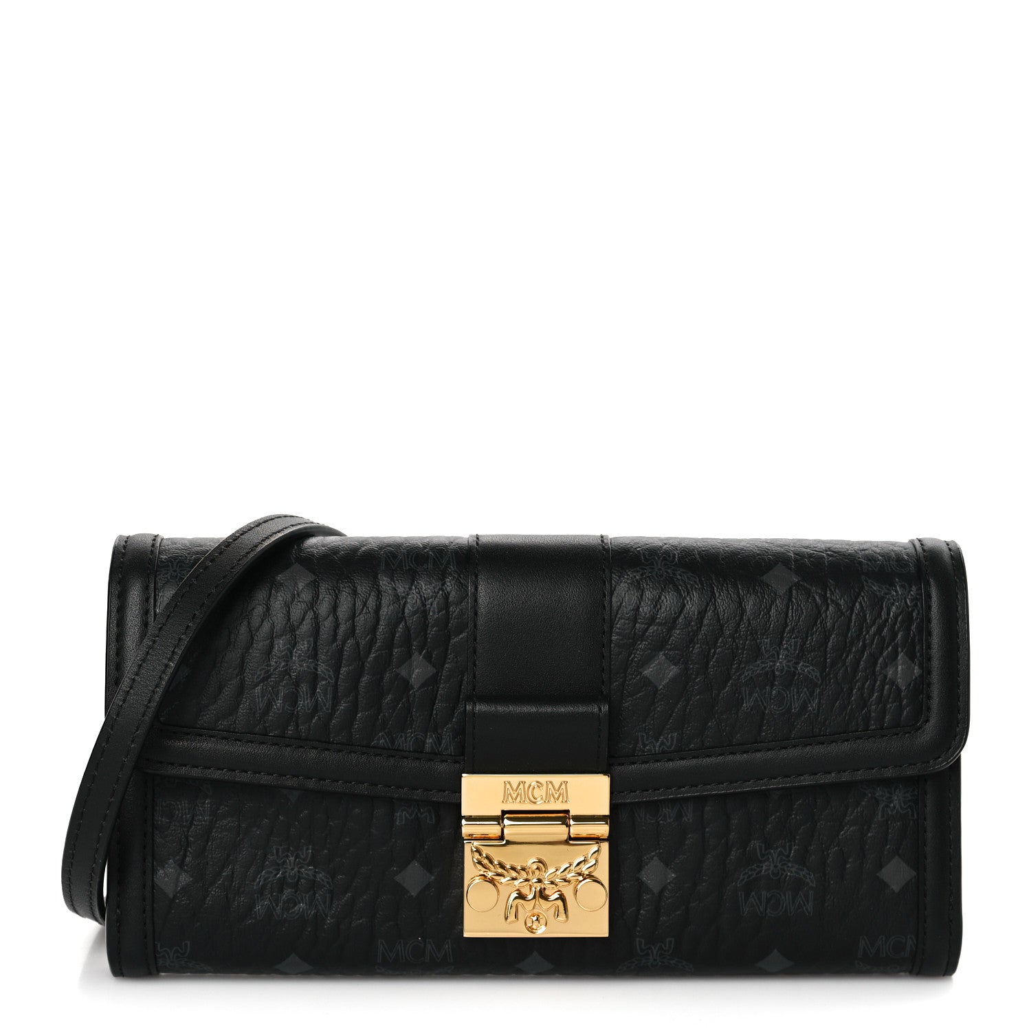 MCM Visetos Large Tracy Chain Wallet Black 1 of 7