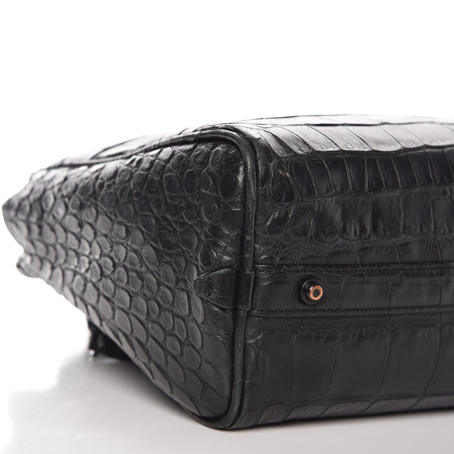 3.1 Phillip Lim 3.1 Calfskin Crocodile Embossed Small Ryder Satchel Tote Bag Black 9 of 12
