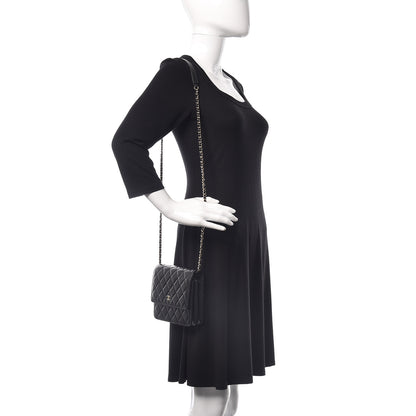 Chanel Caviar Quilted Square Wallet On Chain WOC Black 2 of 11
