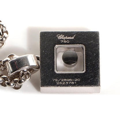 Chopard 18k White Gold Happy Diamonds Icons Square Heart Necklace 7 of 7