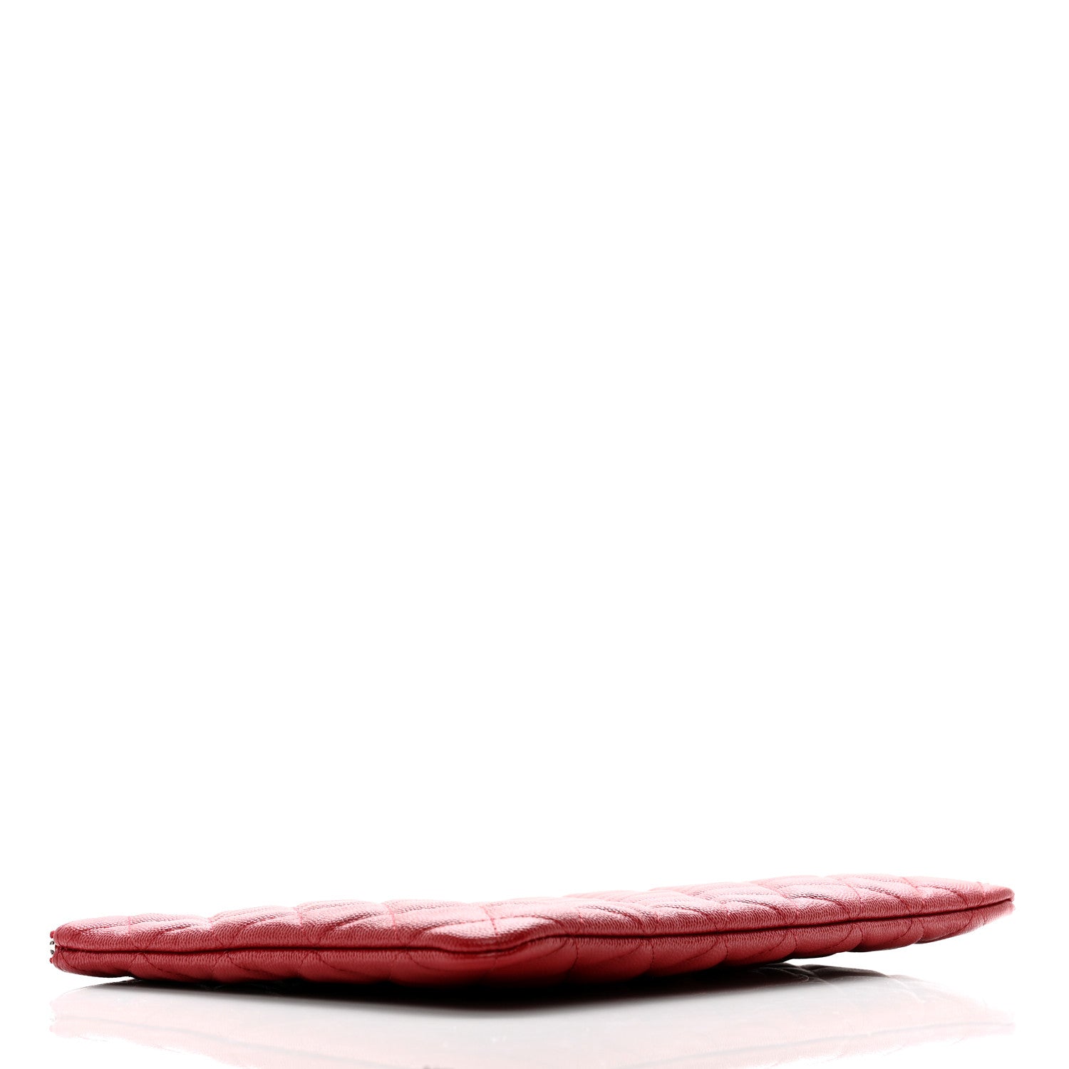 Chanel Caviar Quilted Medium Cosmetic Case Dark Red 4 of 8