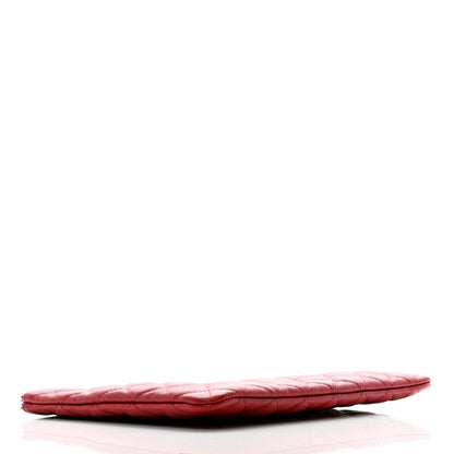 Chanel Caviar Quilted Medium Cosmetic Case Dark Red 4 of 8
