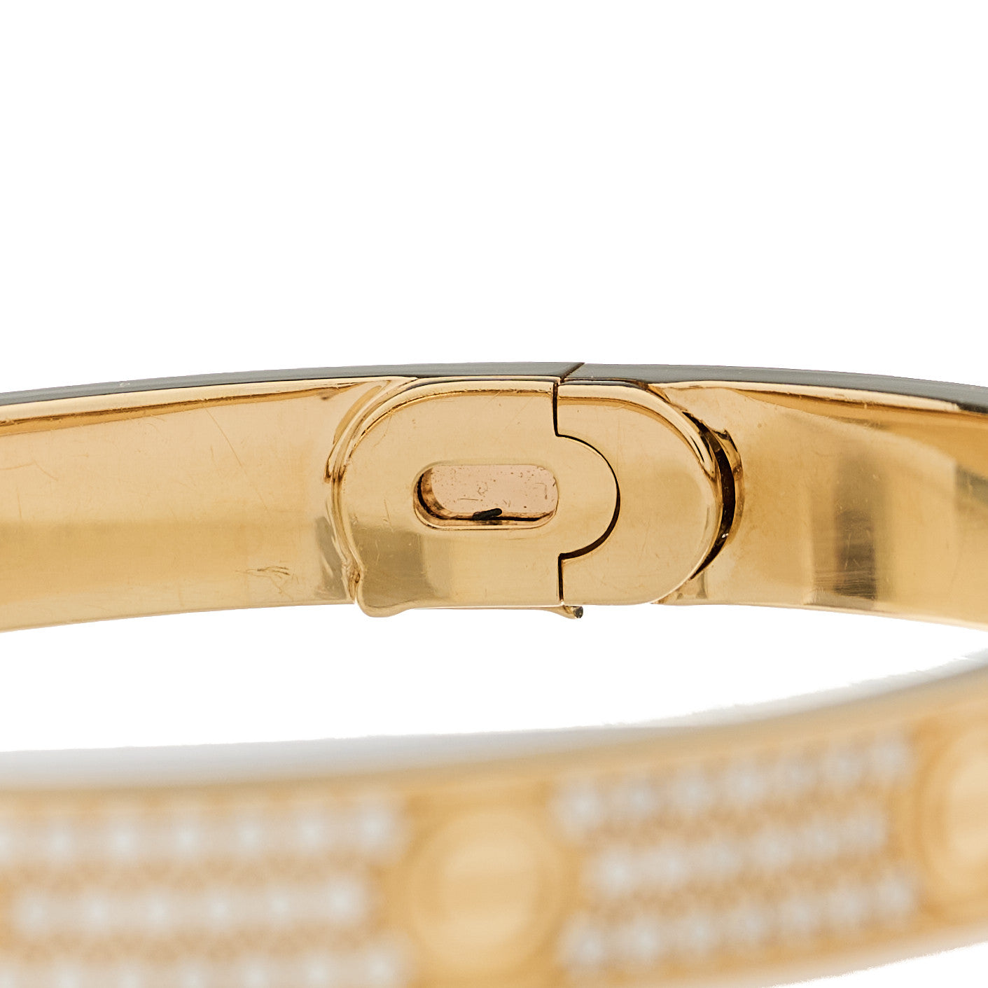Cartier 18K Yellow Gold Diamond LOVE Paved Bracelet 18 6 of 9