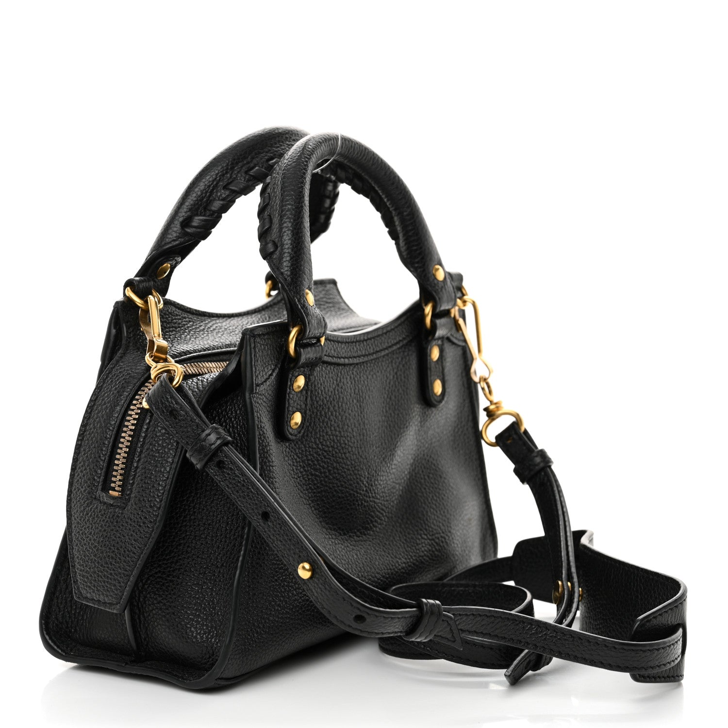 Balenciaga Grained Calfskin Neo Classic Gold Hardware Mini City Black 3 of 11