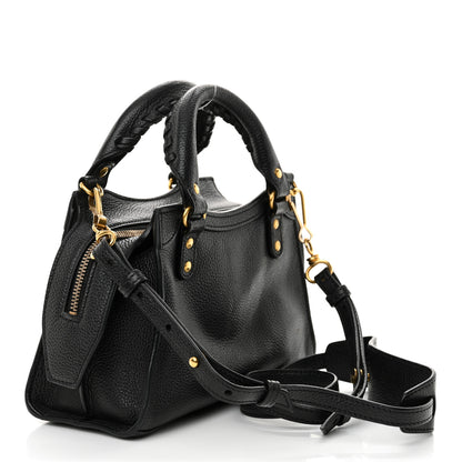 Balenciaga Grained Calfskin Neo Classic Gold Hardware Mini City Black 3 of 11