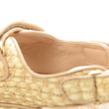 Chanel Braided Fabric Velcro Dad Sandals 40 Beige 8 of 9