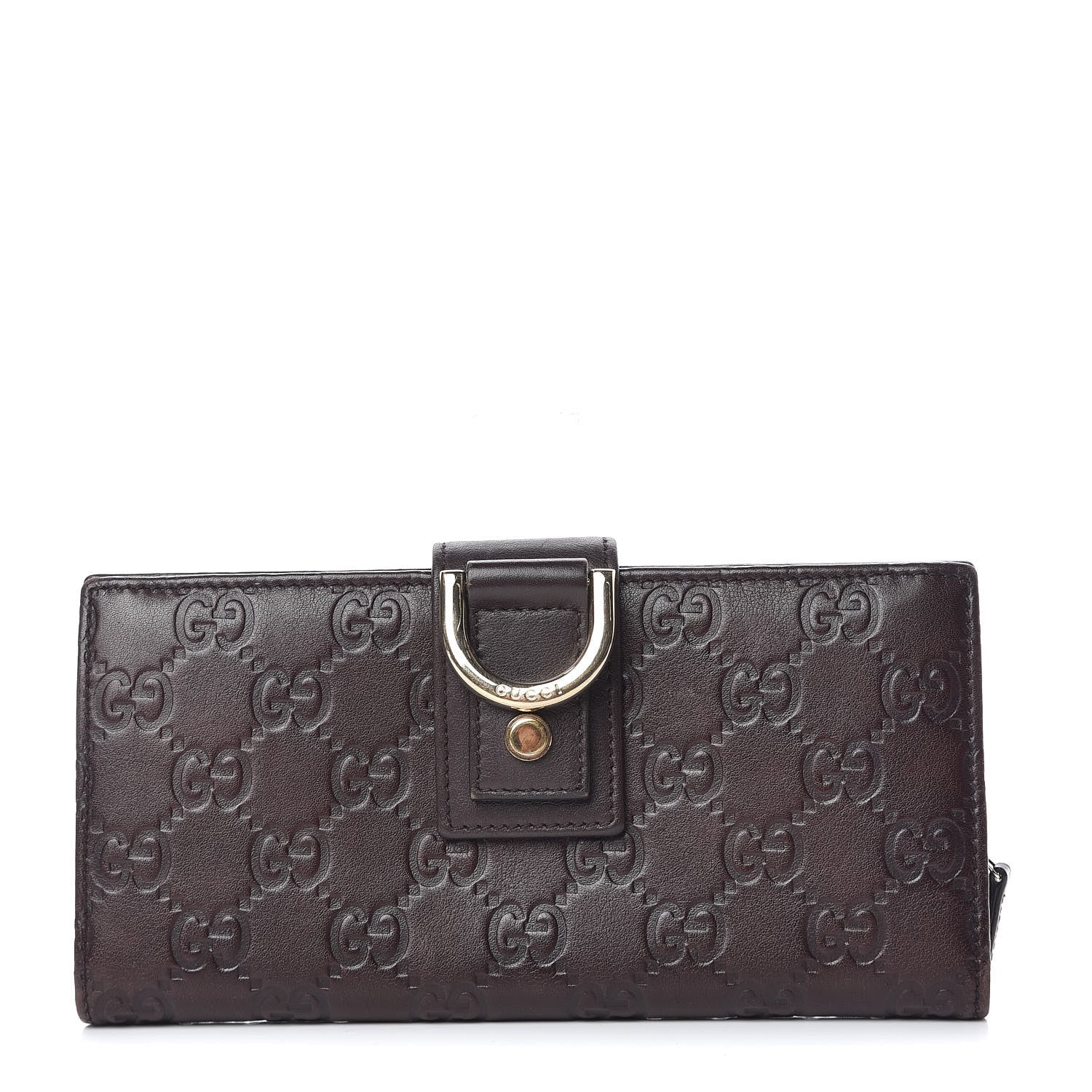 Gucci Guccissima Abbey Continental Wallet Chocolate 1 of 9