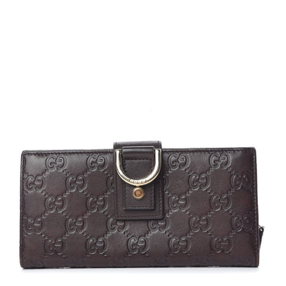 Gucci Guccissima Abbey Continental Wallet Chocolate 1 of 9