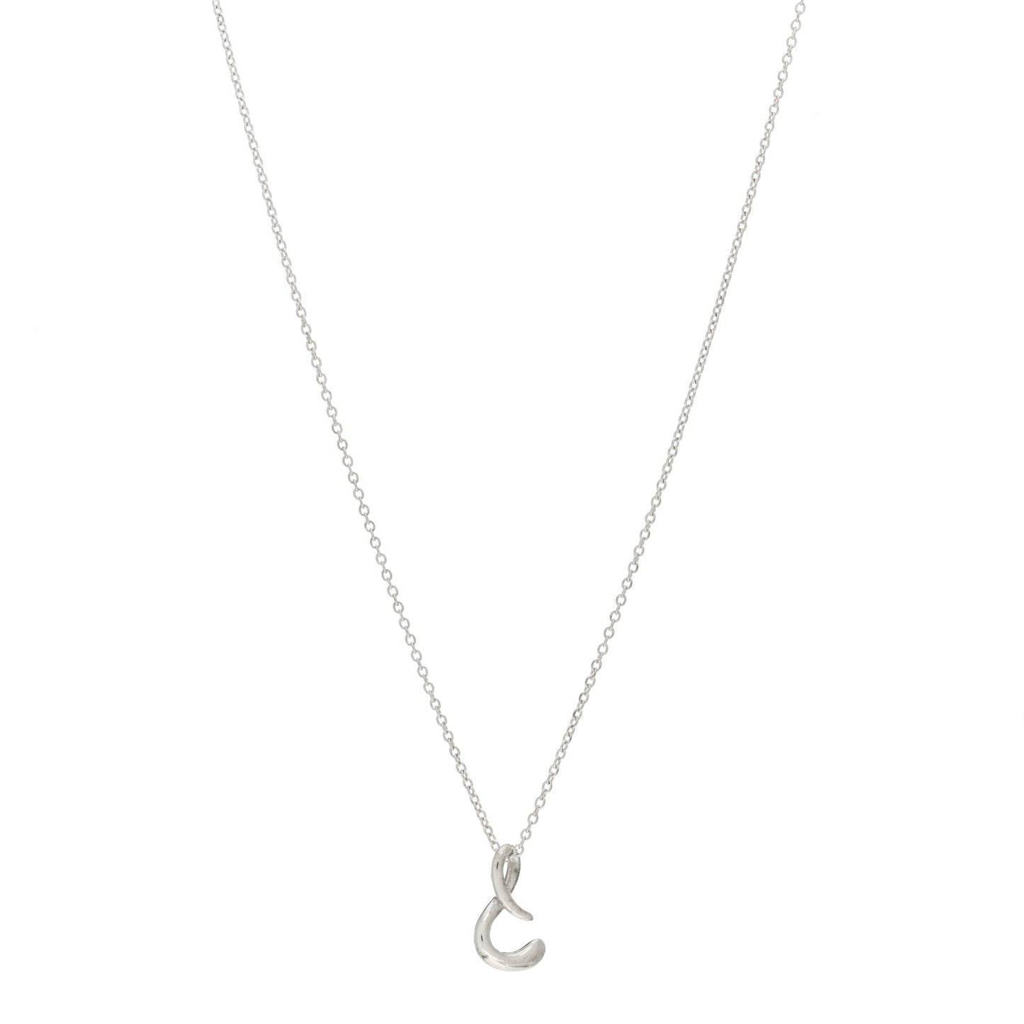 Sterling Silver Elsa Peretti Letter S Pendant Necklace