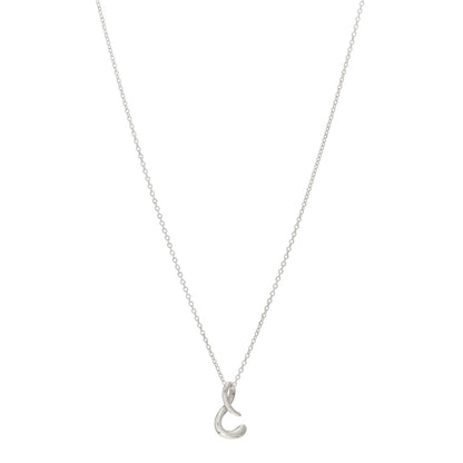 Tiffany Sterling Silver Elsa Peretti Letter S Pendant Necklace 1 of 4