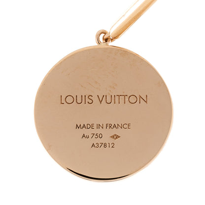 Louis Vuitton 18K Pink Gold Diamond Mother of Pearl Color Blossom Long Single Earring 4 of 4