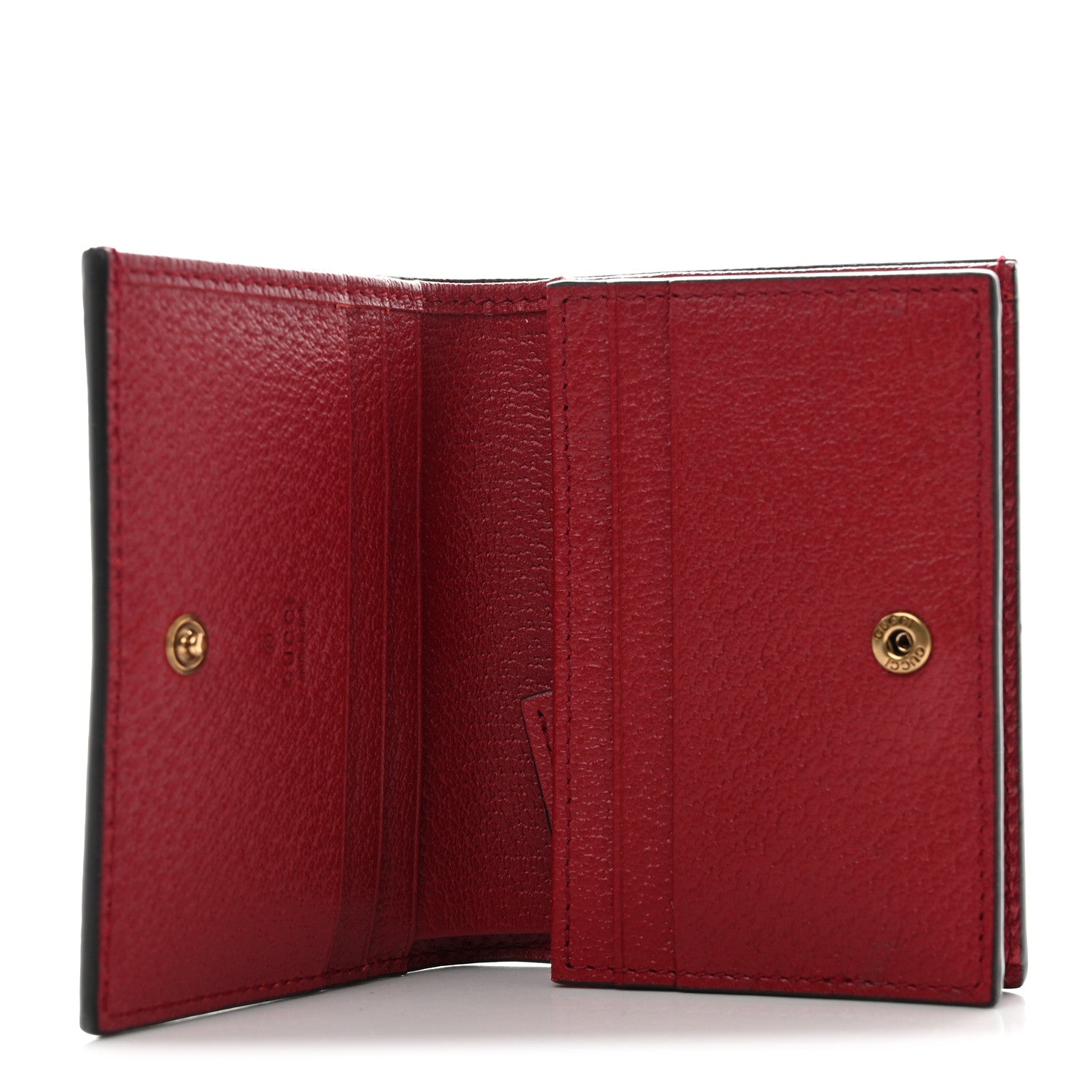 Gucci GG Supreme Monogram Queen Margaret Card Case Red 5 of 9