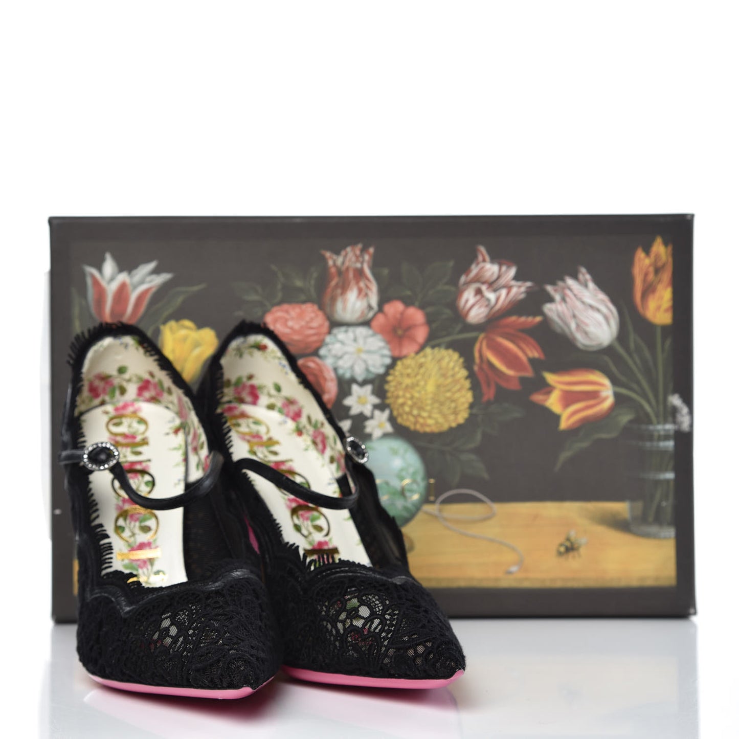 Lace Pizzo Venice Pumps 39 Black