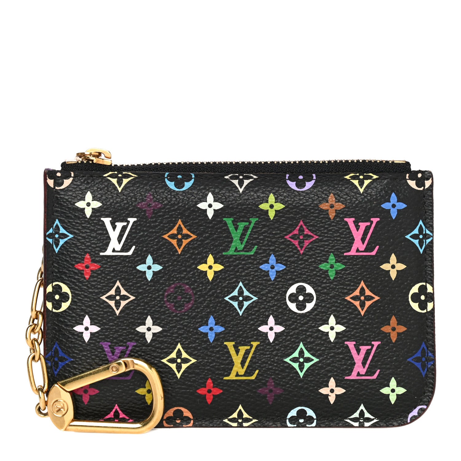 Louis Vuitton Monogram Multicolor Key Pouch Black Violet 1 of 9