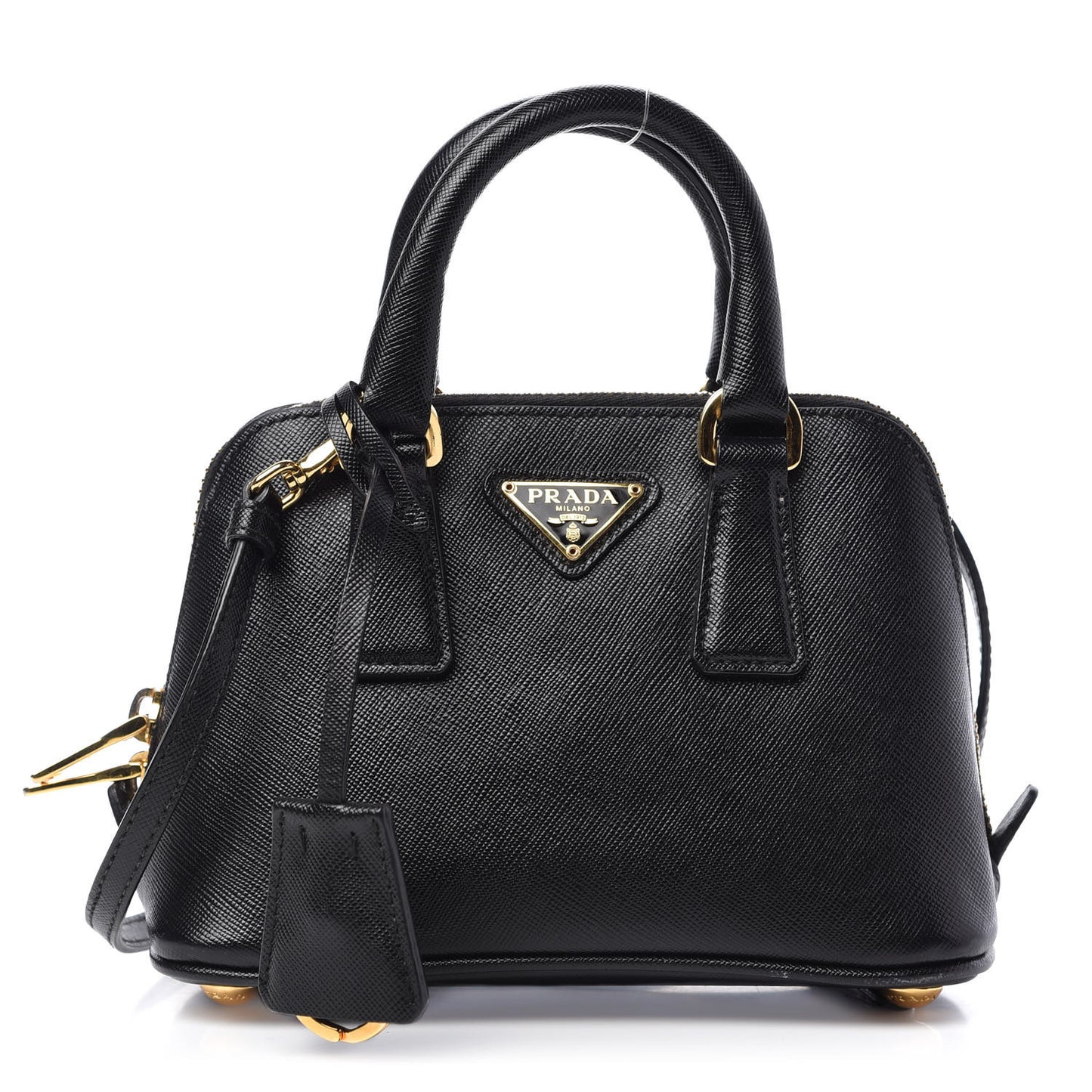 Saffiano Lux Mini Promenade Tote Black