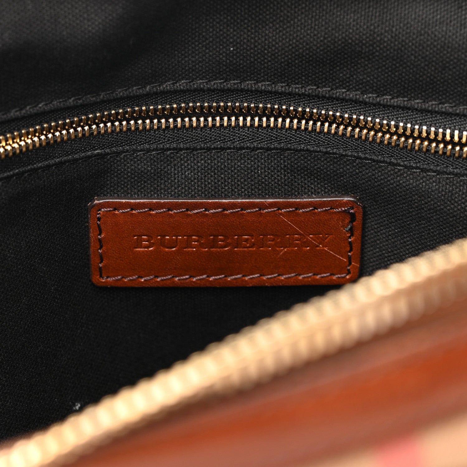 Burberry Bridle Calfskin House Check Small Orchard Bowling Bag Dark Tan 9 of 20