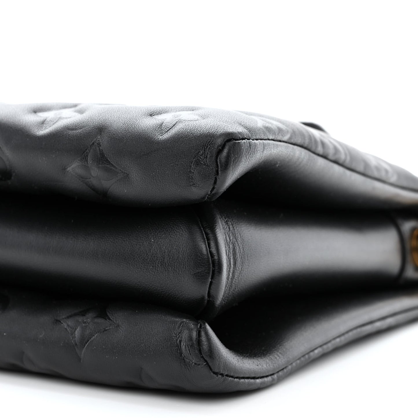 Lambskin Embossed Monogram Coussin PM Black