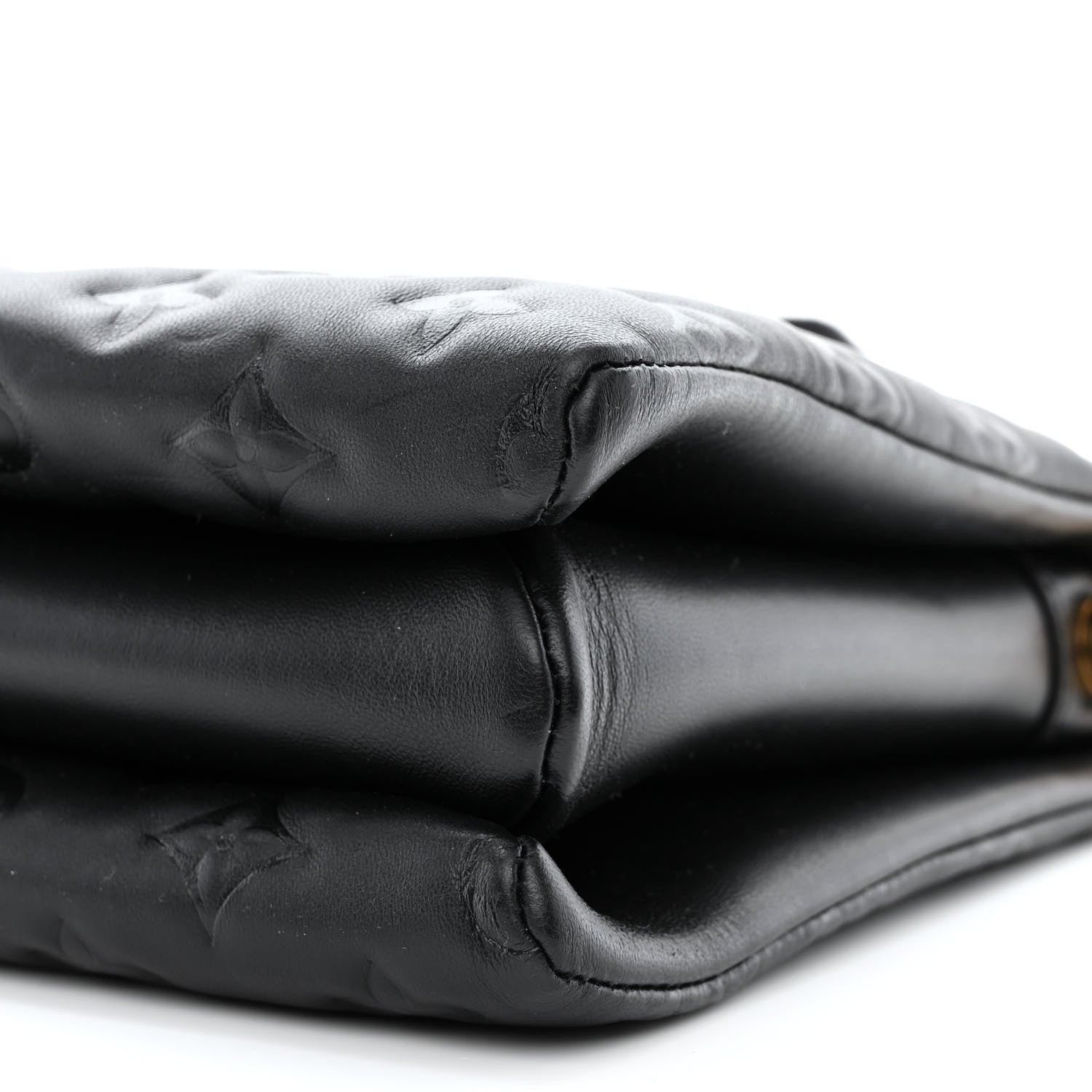 Louis Vuitton Lambskin Embossed Monogram Coussin PM Black 11 of 12