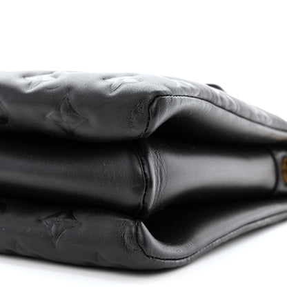 Louis Vuitton Lambskin Embossed Monogram Coussin PM Black 11 of 12