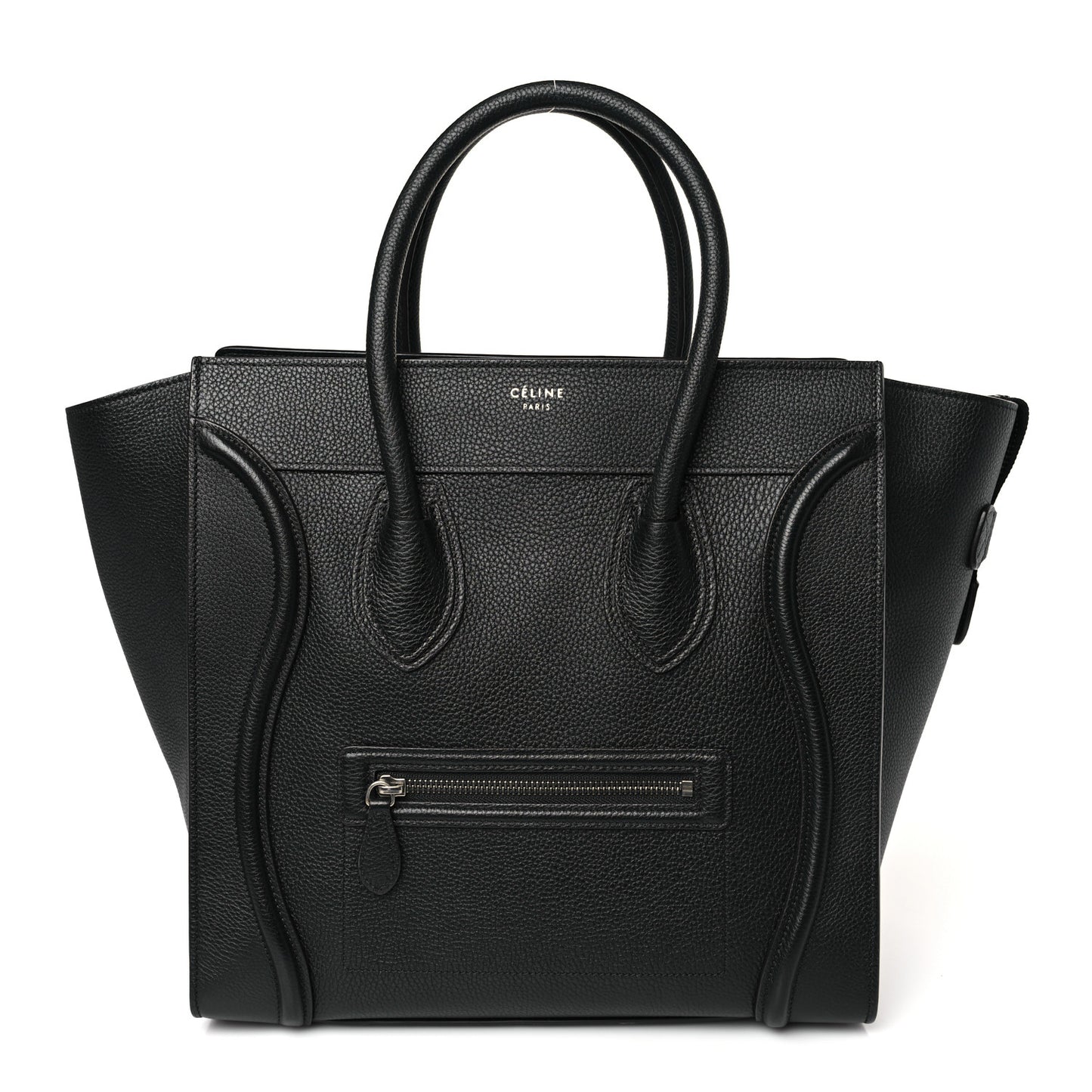 Drummed Calfskin Mini Luggage Black