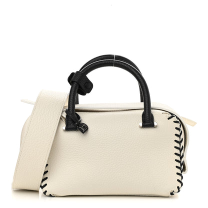 Delvaux Grained Calfskin Mini Cool Box Satchel Ivory 1 of 10
