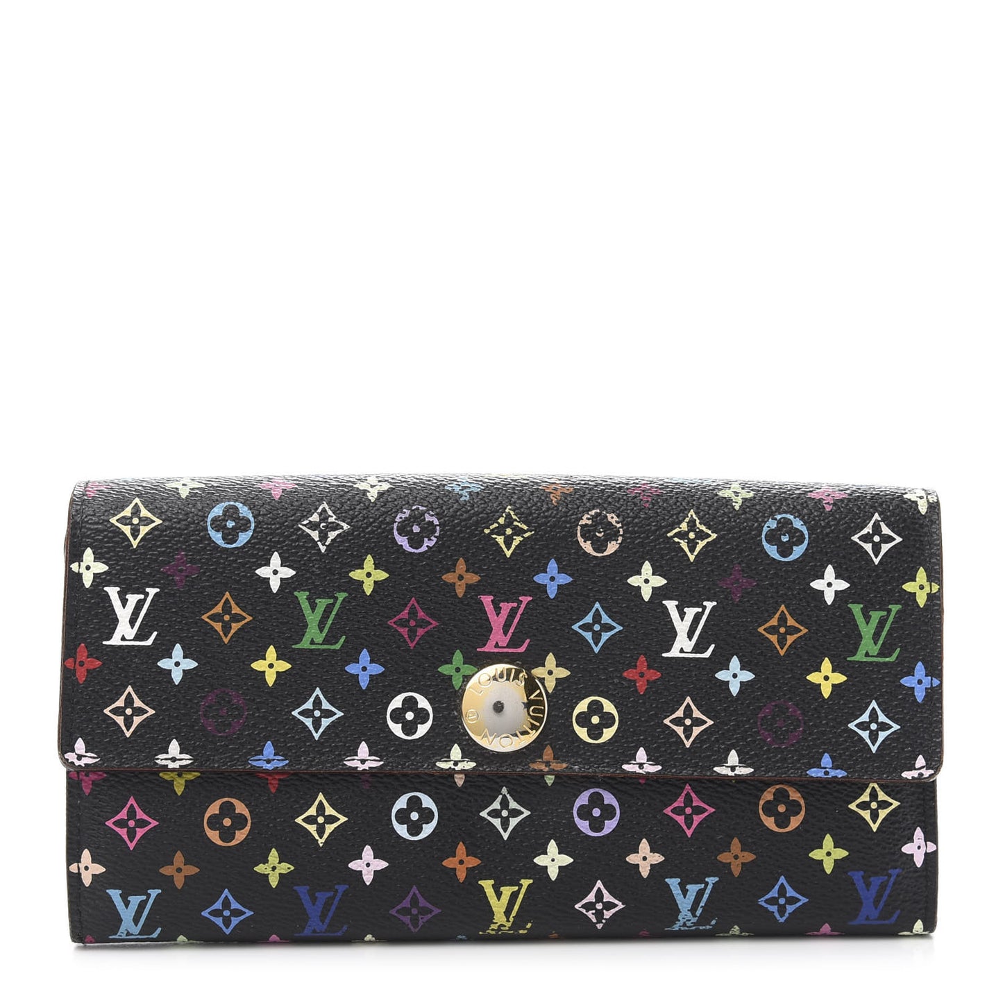 Monogram Multicolor Sarah Wallet Black Bleuet