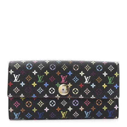 Louis Vuitton Monogram Multicolor Sarah Wallet Black Bleuet 1 of 10