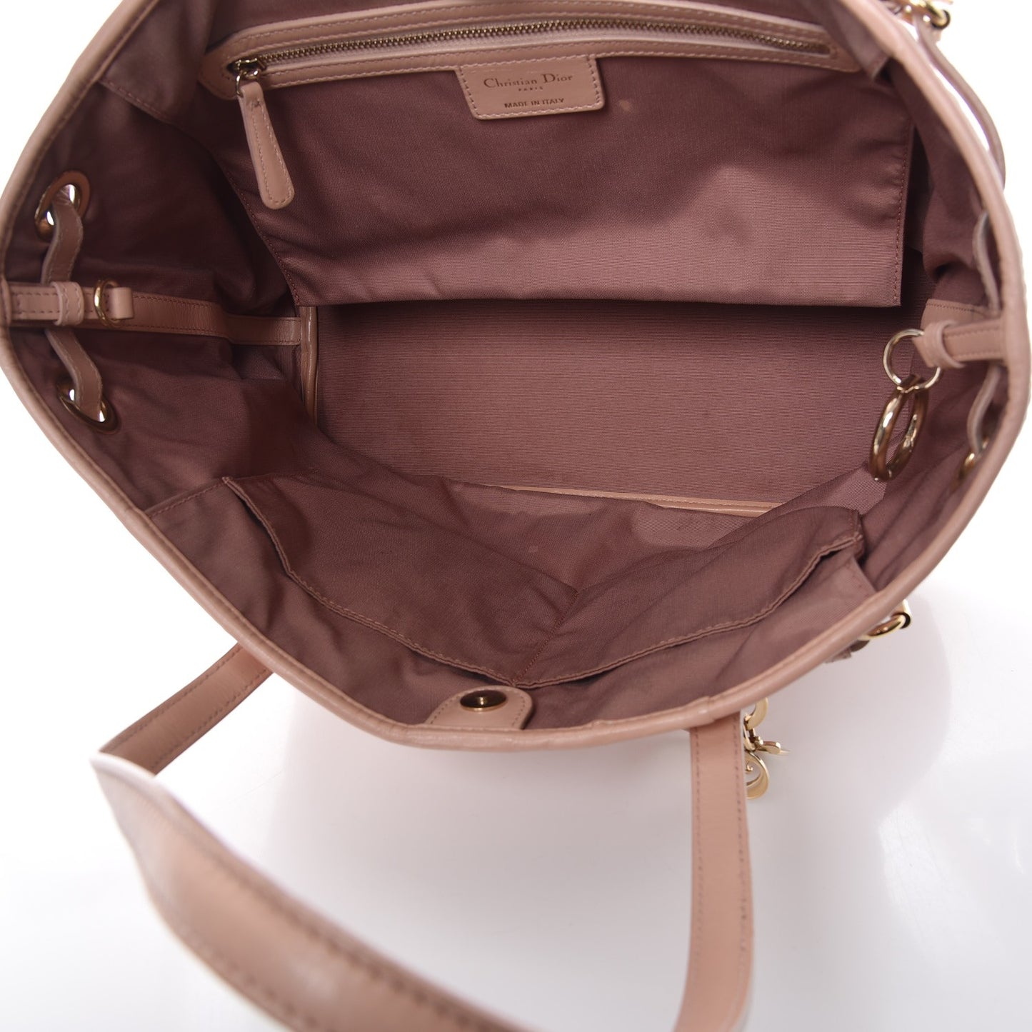 Coated Canvas Cannage Small Panarea Tote Light Pink