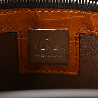 Fendi Crocodile Baguette Brown 6 of 9