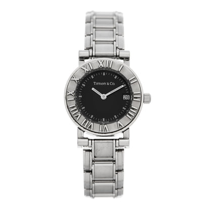 Tiffany Stainless Steel 25mm Atlas Quartz Watch Black 1 of 6