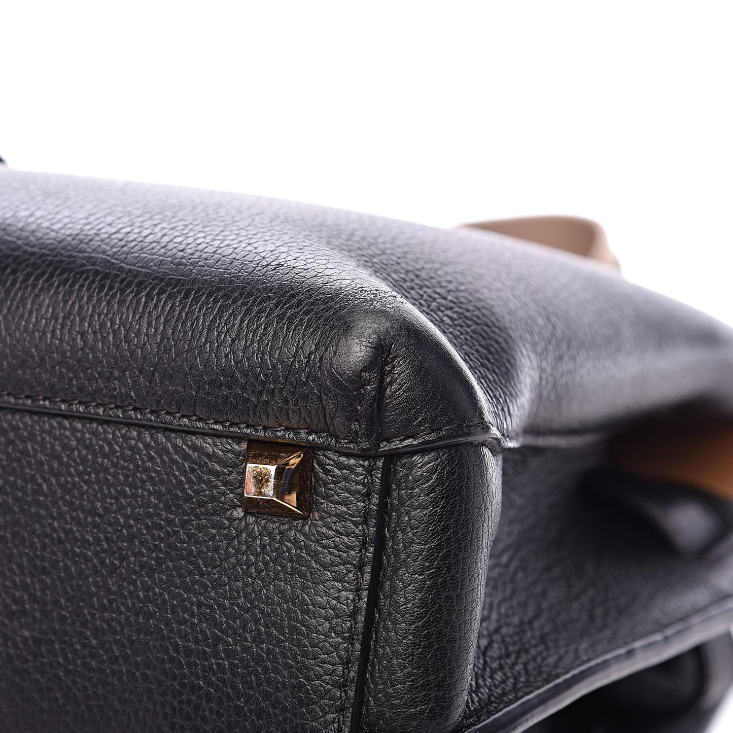 Grained Calfskin Medium Milla Tote Black