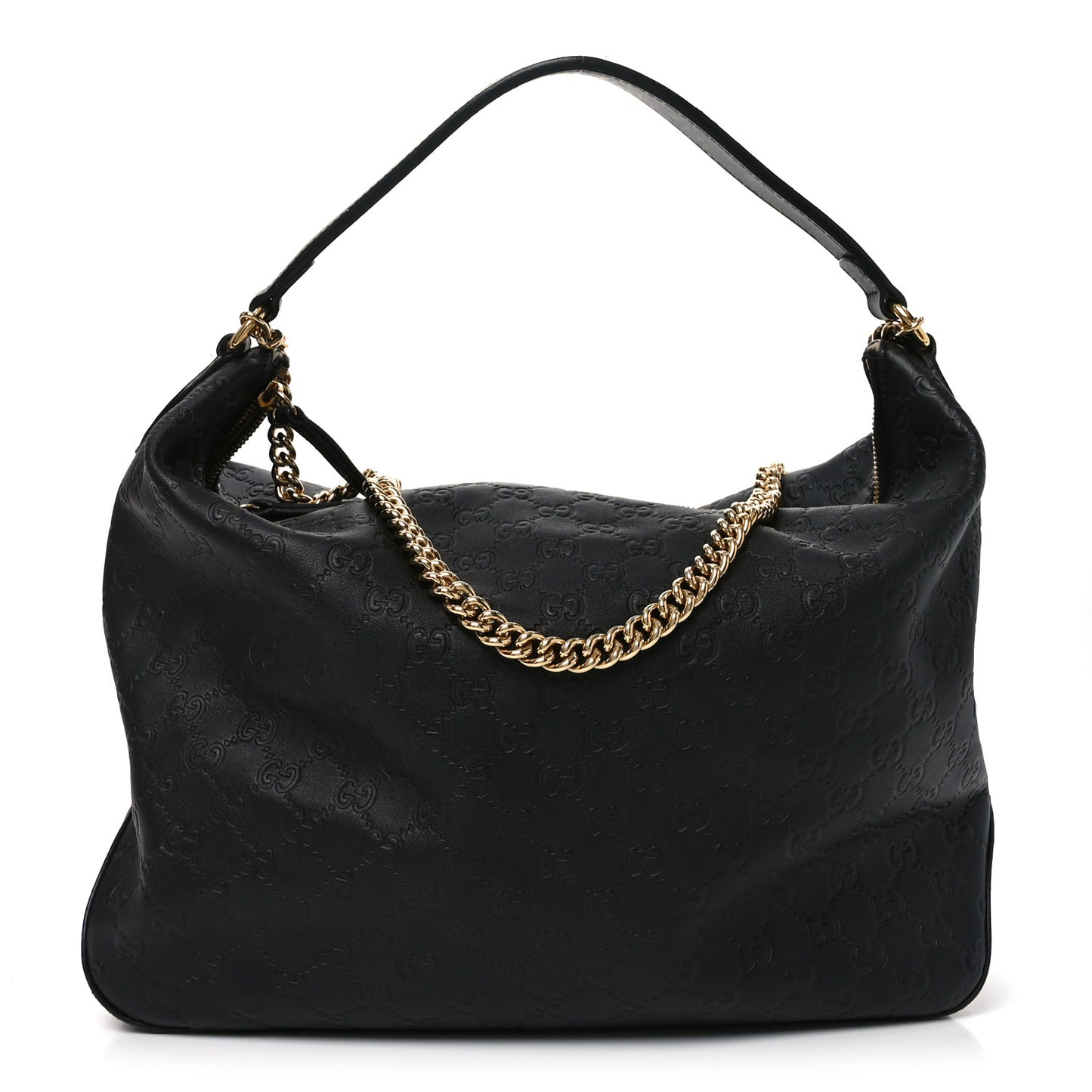 Guccissima Signature Large Linea A Hobo Black