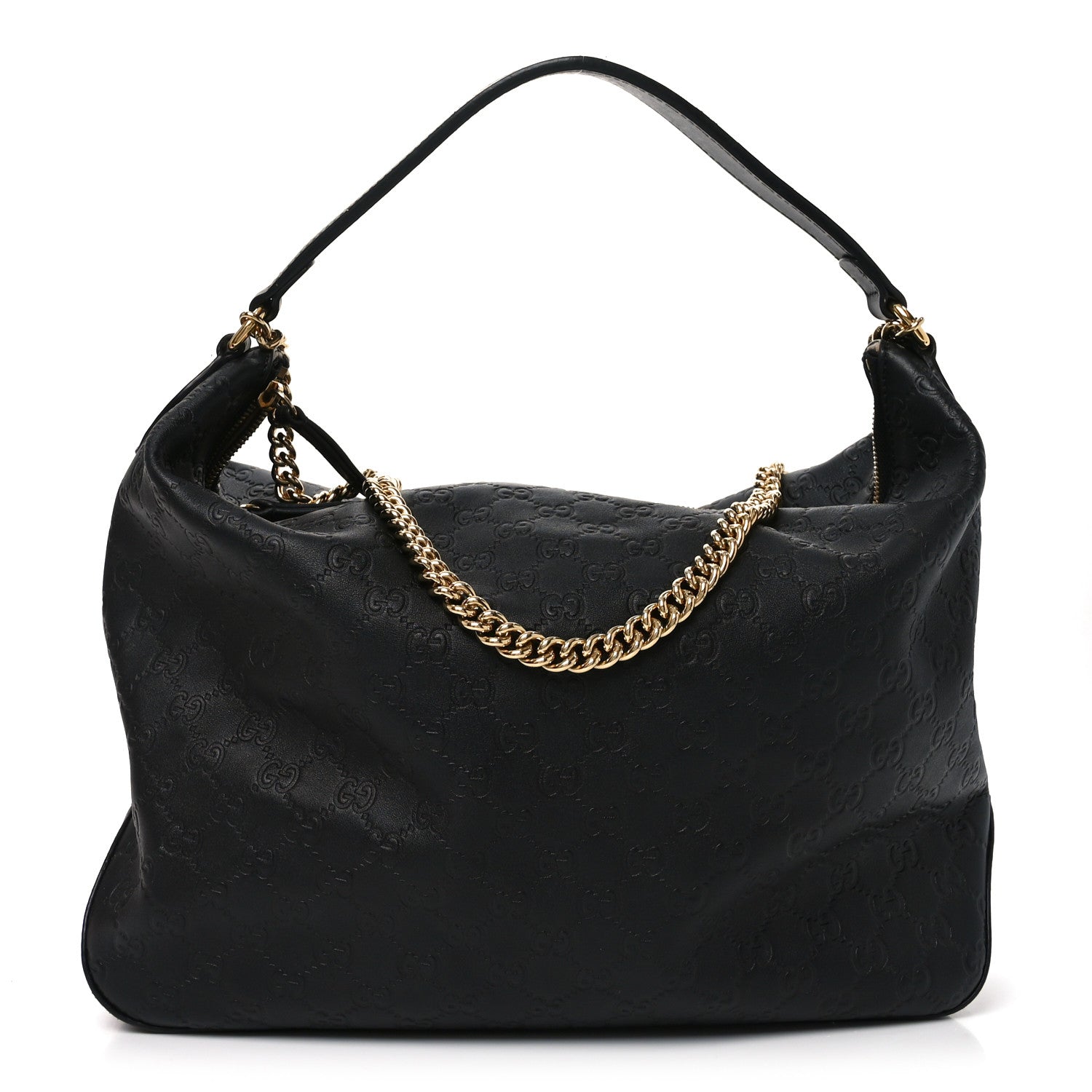 Gucci Guccissima Signature Large Linea A Hobo Black 1 of 12