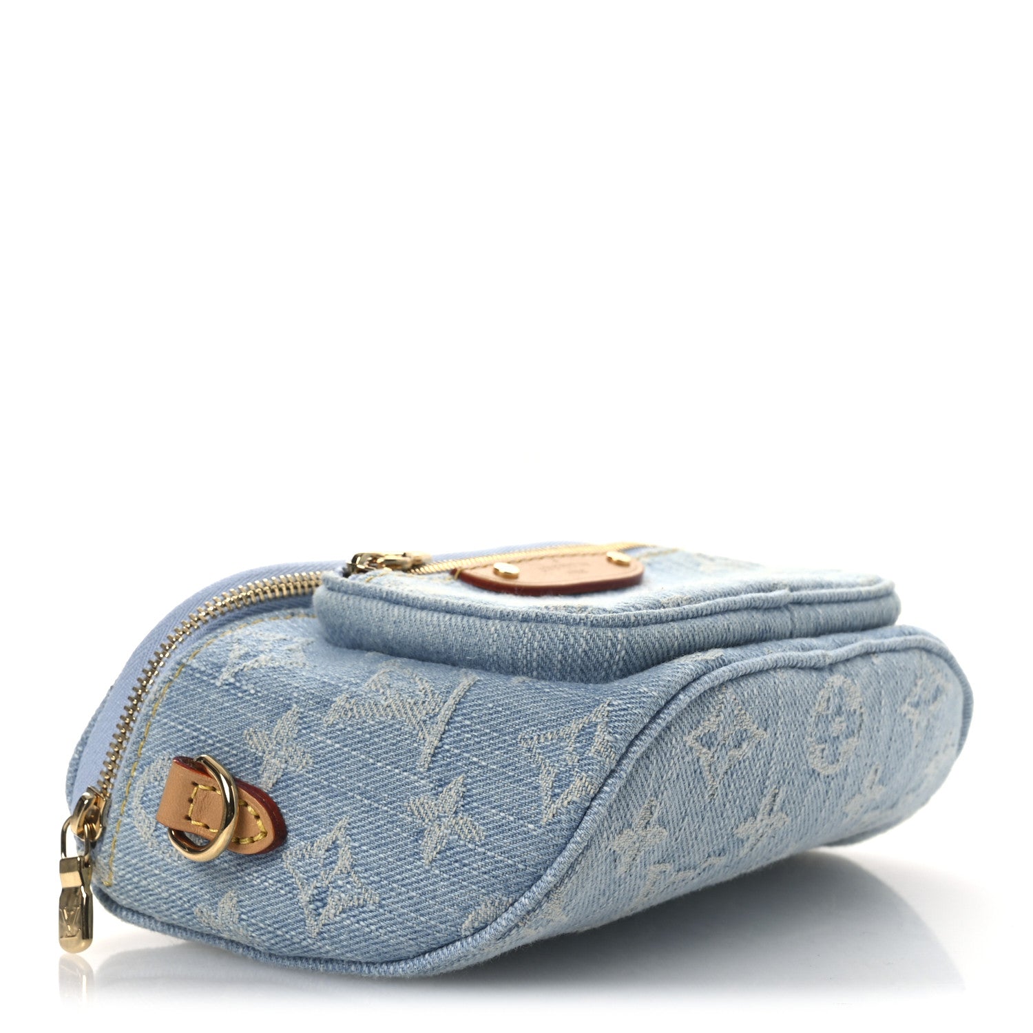 Louis Vuitton Monogram Denim Mini Bumbag Sky Blue 4 of 9