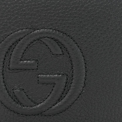 Gucci Pebbled Calfskin Soho Wallet On Chain Black 7 of 10