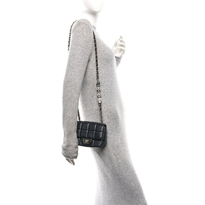 Chanel Lambskin Resin Crystal Square Quilted Mini Monacoco Flap Black 2 of 12