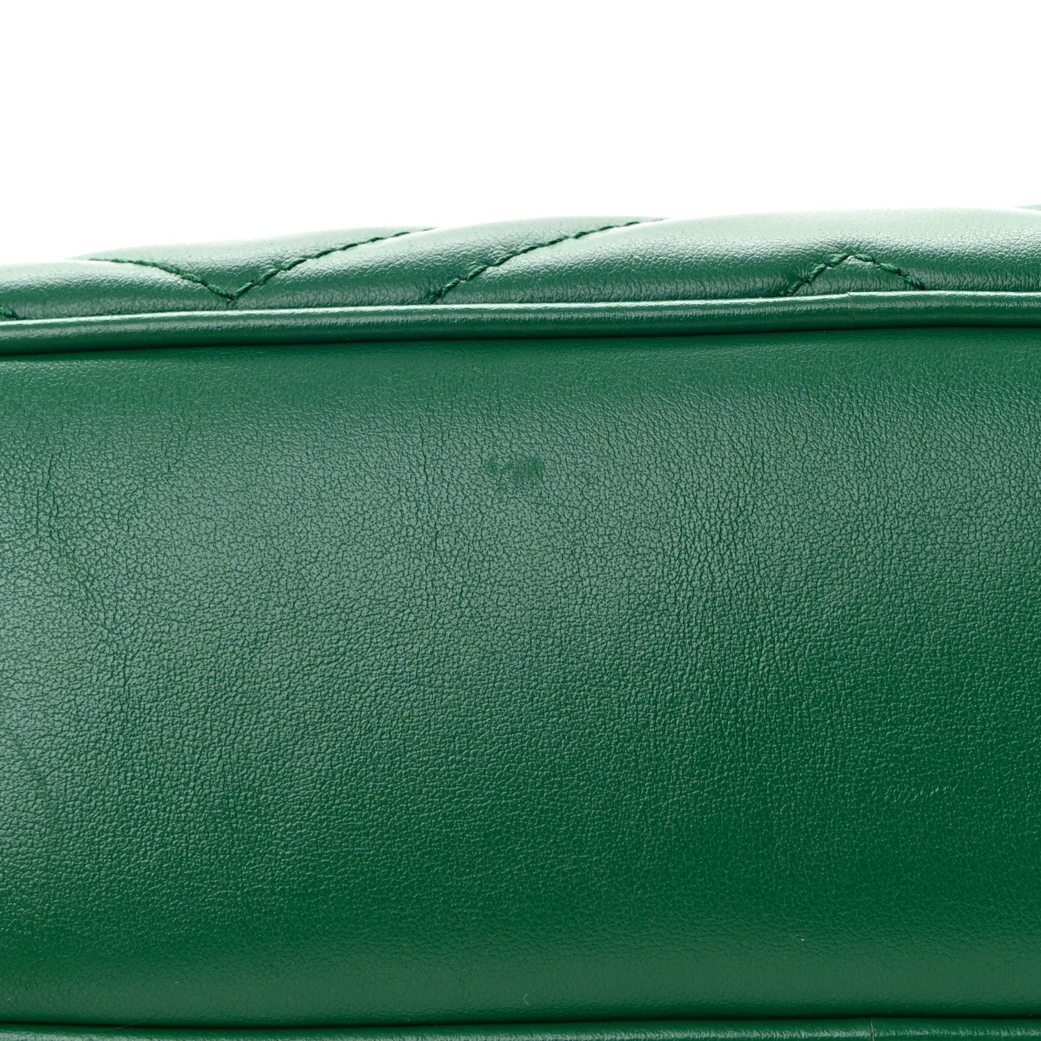 Gucci Calfskin Matelasse Small GG Marmont Chain Shoulder Bag Emerald Green 13 of 14