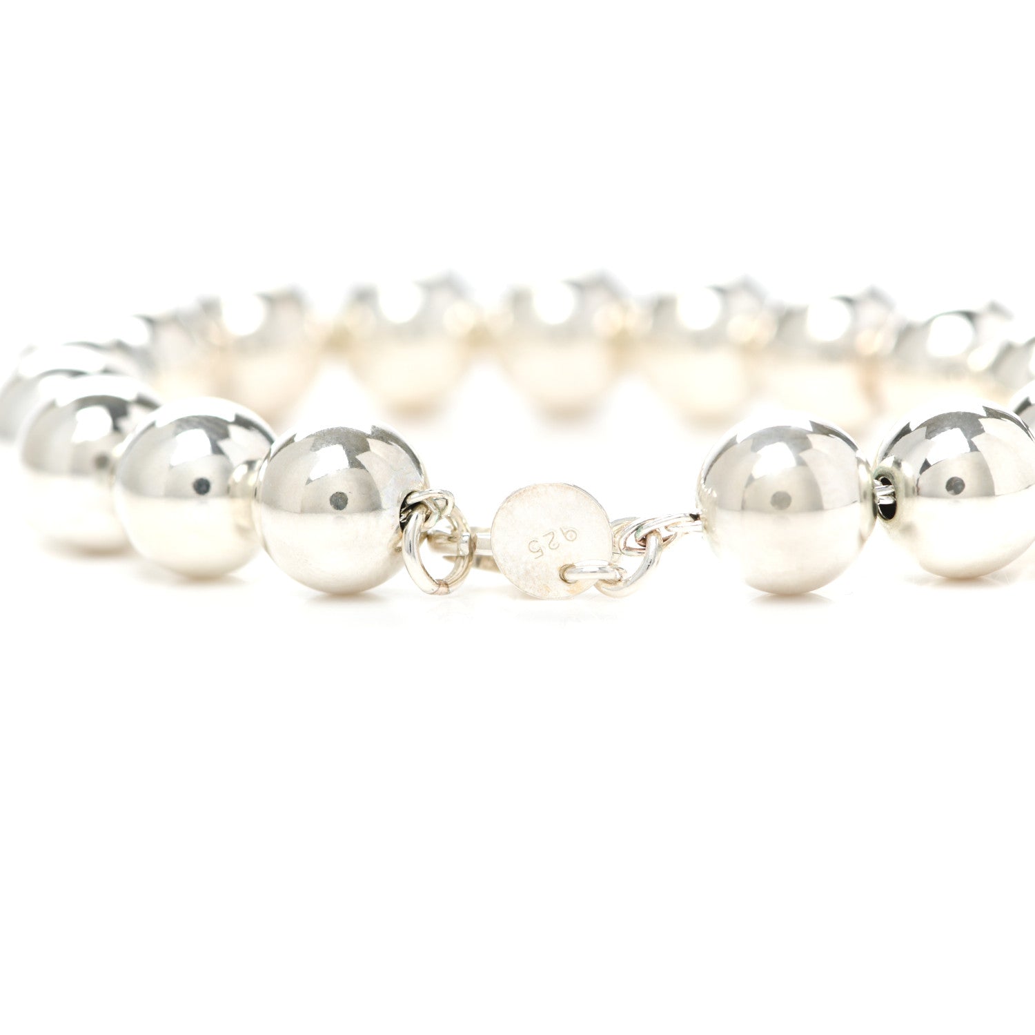 Tiffany Sterling Silver 10mm HardWear Ball Bracelet 6 of 7