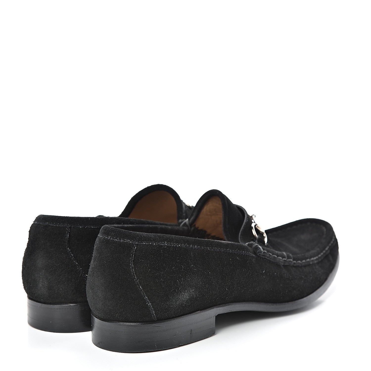Gucci Suede Mens Horsebit Moccasin Loafers 11 Black 4 of 18