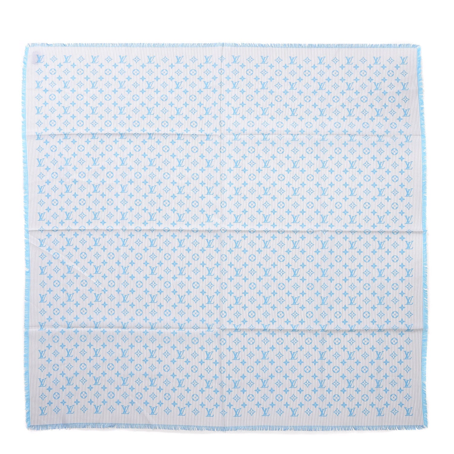 Louis Vuitton Silk Sur Mesure Square Scarf Blue 1 of 4