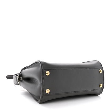 Fendi Vitello Seta Chenille FF Mini Peekaboo Iconic Satchel Anthracite Asfalto 4 of 11